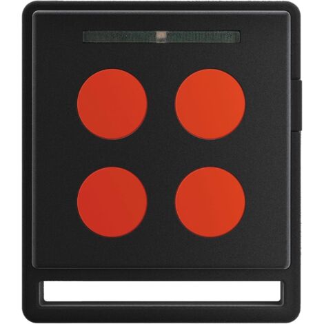 Télécommande Nice Home ECCO5BO – Émetteur Portail et Porte de Garage – 5 Touches, Fréquence 433,92 MHz, Auto-Apprentissage, Noir/Touches Orange – Compatible Motorisation Nice Home