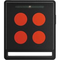 Télécommande Nice Home ECCO5BO – Émetteur Portail et Porte de Garage – 5 Touches, Fréquence 433,92 MHz, Auto-Apprentissage, Noir/Touches Orange – Compatible Motorisation Nice Home