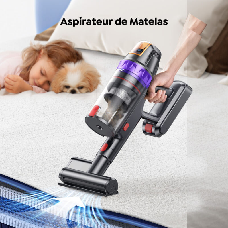 Les - 🔥 Offre Spéciale : 69,98 € - Via coupon ✓ Linkifly XT1 Aspirateur Balai sans Fil, 48 Kpa et 70 in Aspirateur sans Fil Puissant, avec Technologie Cyclonique et Anti-Enchevêtreent