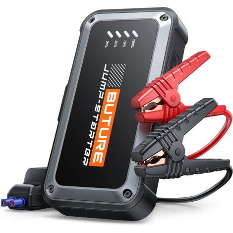 Buture – Booster batterie 4000A 16800mAh – Démarreur 12V jusqu’à 9L essence et 8.5L diesel – Lampe LED 4 modes – Câbles intelligents avec protections