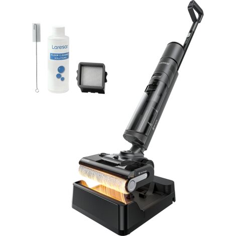 LARESAR S7 Pro Combo Aspirateur Laveur 3-en-1 Sans Fil -auto-nettoyage 80°C - 180° Flat -Anti-Cheveux - LED -50 min d'autonomie