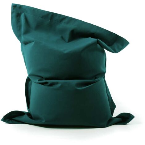 Pouf Géant XXL Déhoussable, Extérieur, Outdoor, Jardin, Terrasse, Voile Bateau Vert BiG52