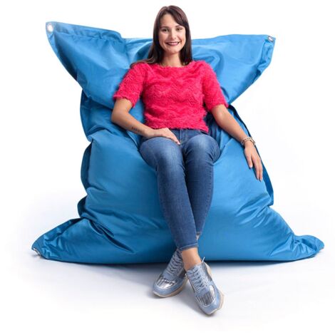 Pouf Extérieur, Outdoor, Jardin, Terrasse, Bleu Turquoise BiG52 IRON RAW