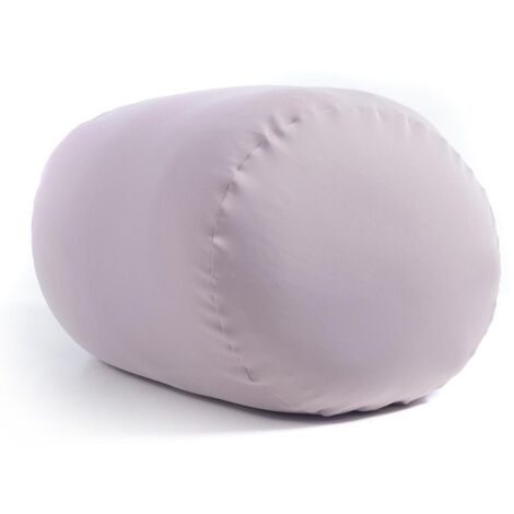 Pouf Repose Pieds Intérieur, Déhoussable, Salon, Chambre, Tissu Stretch élastique, Taupe BiG52