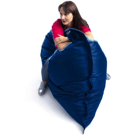 Pouf Extérieur, Extérieur, Outdoor, Jardin, Terrasse, Bleu Marine BiG52 IRON RAW