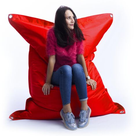 Pouf Extérieur, Outdoor, Jardin, Terrasse, Rouge BiG52 IRON RAW