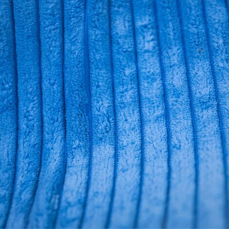Housse Vide Pouf Poire XL Intérieur Velours Côtelé Bleu Ciel BiG52 (1/4)