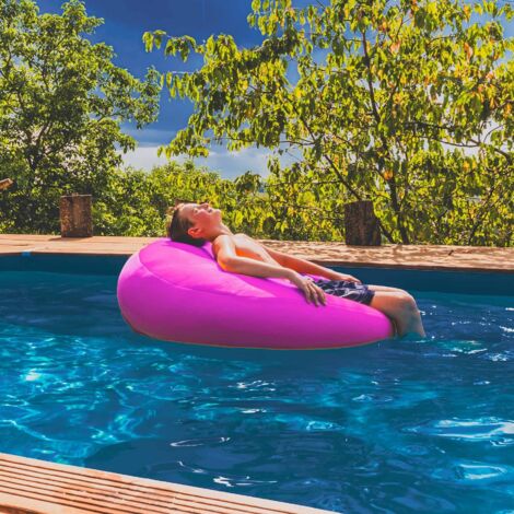 Pouf Rond Flottant Piscine Rose POOL BiG52