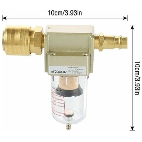 BFR2000 1/4 BFR3000 3/8 BFR4000 1/2 Luftpumpenfilter Druckminderer Öl-Wasser -Abscheider Regler for Kompressoren 1 Stück(BFR2000 (metal
