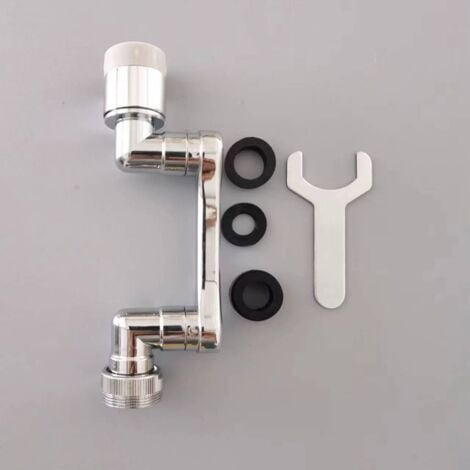 HAMPPLIES Wasserhahnverlängerung 50cm - 360° Drehbar Mit Spritzschutz Schwarz