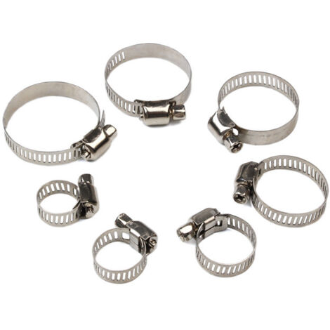 SKIR'CO Schlauchschellen Set – 8 Stück, Verzinkter Stahl, Verstellbar 68–73 Mm, Für Rohre, Schläuche, Industrie & Auto