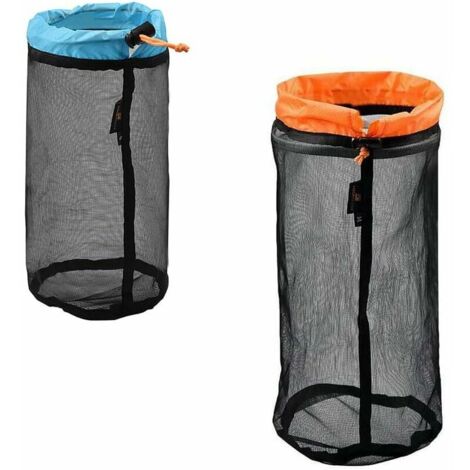 Schwarze Netzbeutel Mit Kordelzug - 45x60cm Nylon Sporttasche