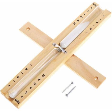 SHINING HOUSE Sauna-Sanduhr aus Holz, 15 Minuten, Sauna-Zubehör, Timer mit rotierender Sanduhr, hitzebeständig, Wandmontage, umweltfreundlich, 56Twenty, 29 x 5 x 1,6 cm