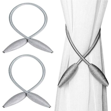 TOYANDONA Vorhang Raffhalter 2er Set - Edelstahl Clips Mit Rosenblumen-Design