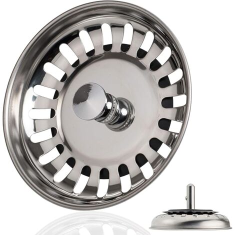 KONE Küchenspülen-Ablaufgarnitur – 8,9 Cm, Edelstahl Antik Kupfer, Mit Siebkorb/Stopper, Für Spülen 8,9–10,2 Cm