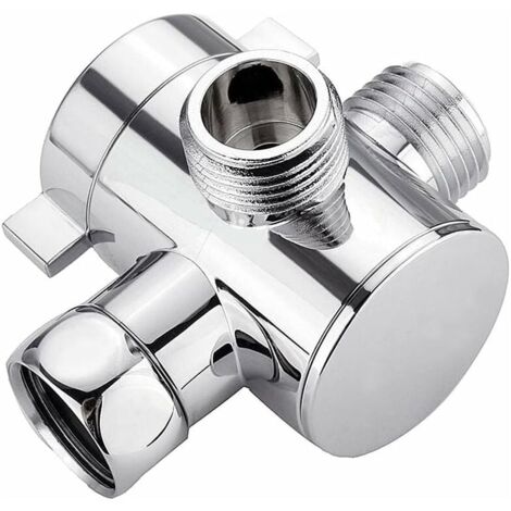 Duschkopf-Winkeladapter 90° – G1/2 Zoll, Ganzmetall (Messing Verchromt), Mit Teflonband & Installationsschlüssel
