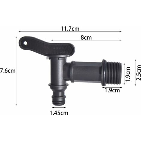 Tropfbewässerungs-Gartenhahn Adapter – 2-Wege Y-Splitter, 3/4" Auf 1/4" Schlauch, Mit Ventilen, Für Gartenbewässerung