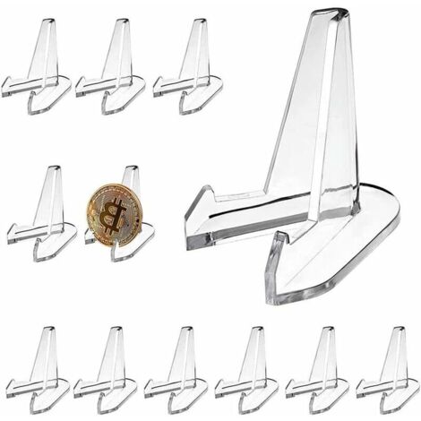 12 Stück Acryl Staffelei Ständer - Display Halter Für Münzen & Sammelstücke