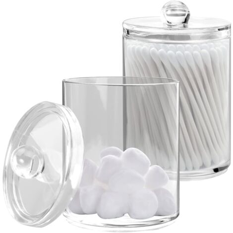 Qtip Halter Spender 2-lagig Mit 4 Fächern - Acryl Organizer Für Wattestäbchen & Schmuck