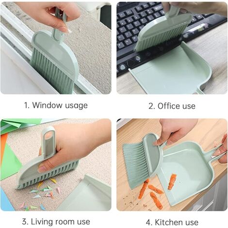 COOPHYA Handkehrschaufel Für Schreibtisch | Kleine Kehrschaufel Mit Griff | Rot