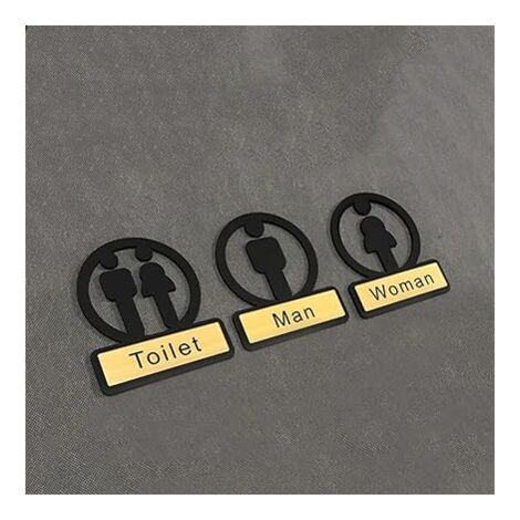 WC-Schild, Toilettenschild „Lady Retro selbstklebend, Damen - WC