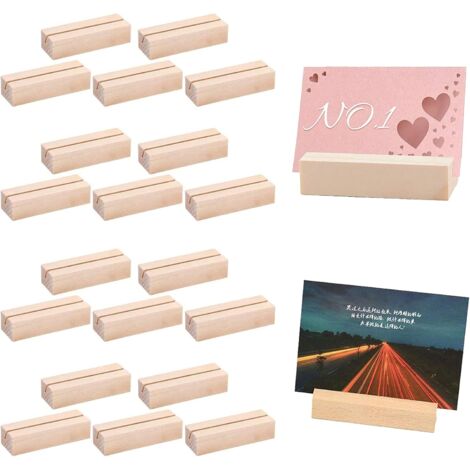 10 Stück Rustikale Tischkartenhalter Aus Holz – Mit Papierkarten & Stiften, Für Hochzeiten, Partys & Events