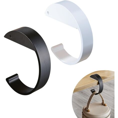 Tznmone Taschenhalter Für Tisch - 3 Stück C-Form Haken Schwarz