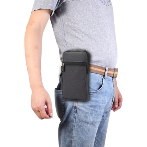 SHINING HOUSE Gürteltasche für Handy, kleine Gürteltasche für Herren, vertikale Gürtelclip-Tasche, Universaltasche für 6,3-Zoll-Smartphone, Tasche, Tragetasche mit Karabiner und Stifthalter