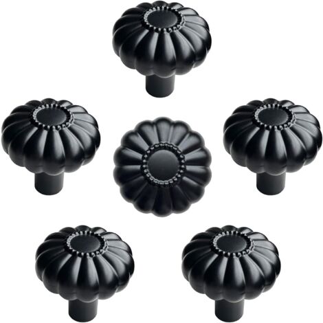 6x Kürbis Keramik Schubladenknäufe - Vintage Design Für Schränke & Kommoden