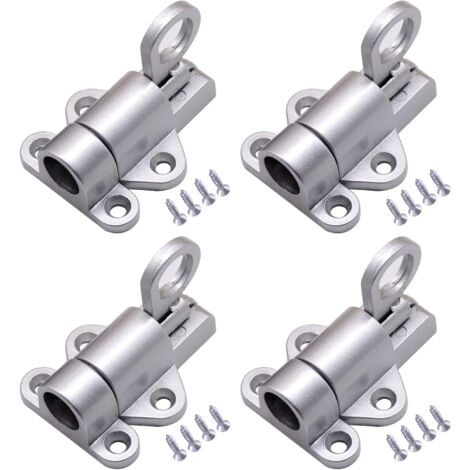 Tofficu Federschnapper 4-teilig - Automatische Selbstschließende Schranktürverriegelung Braun