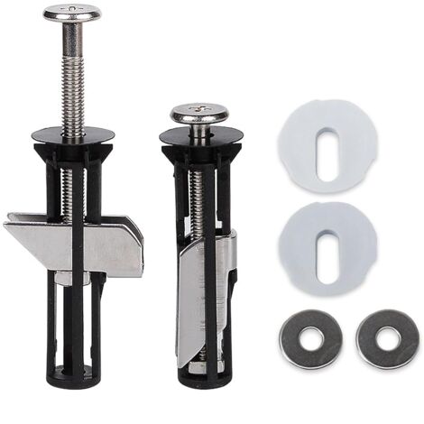 XIHIRCD Toilettensitz-Scharnierschrauben Set – 2 Sätze Edelstahlschrauben Mit Gummidichtung, M6, Für Standard-Toilettensitze