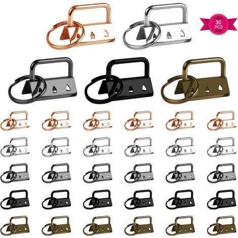 40 Stück Schlüsselanhänger-Rohlinge Aus Metall: DIY Hardware Für Armbänder, Lanyards, Silber