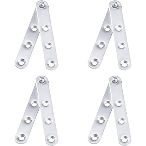MroMax 2 Sets Edelstahl Pivot Scharniere - 360 Grad Drehbar Versteckte Türscharniere 75x17mm