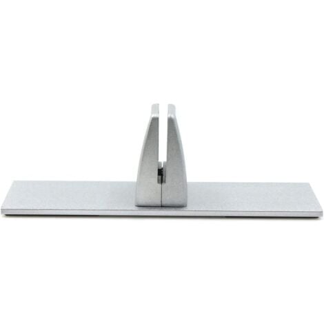 SHINING HOUSE Adjustable Aluminum Alloy Glass Clamps Plexiglass Table Clamp Partition Holder Screen Divider Clip for 4-20mm Privacy Partition Office Lab, 2PCS, Silver