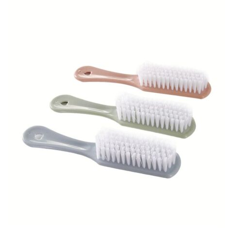 SHINING HOUSE Long Handle Soft Washing Brush Cleaning Shoe Brushes Kitchen Washing Supplies Toilet Pot Laundry Dishes 3pcs Pink Green Blue