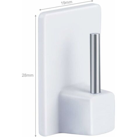SHINING HOUSE Pack of 20 Adhesive Hooks for Curtain Rod - 2.8 x 1.9 x 1.1 cm