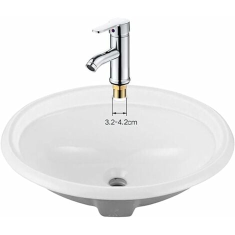 SHINING HOUSE Bathroom faucet, white basin faucet, high quality faucet, bathroom faucet, wear-resistant, suitable for inner diameter 32mm-42mm, hot and cold water faucet