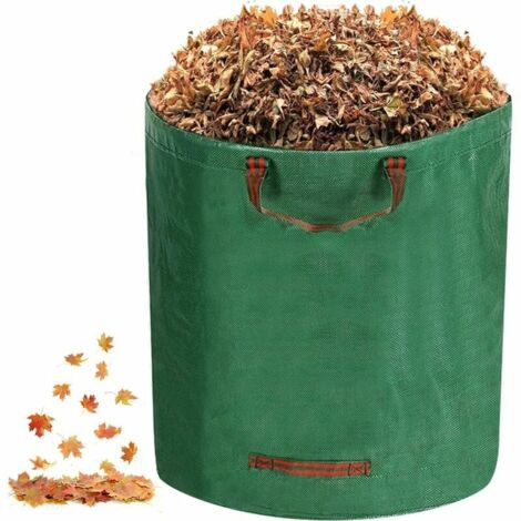 SHINING HOUSE Garden Bag 272L Green Garden Waste Bags With Handles Tearproof Foldable Reusable Garden Waste Bag