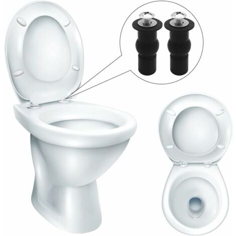 SHINING HOUSE Toilet Seat Fixing, 4pcs Toilet Lid Fixing Rubber Expansion Bolts, 304 Stainless Steel Toilet Screws, Toilet Lid Fixing（4017mm）——