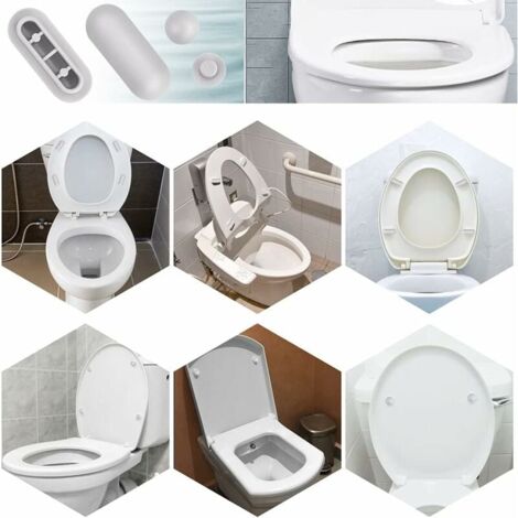 SHINING HOUSE 4Pcs Plastic Toilet Seat Covers with 4Pcs Toilet Seat Gaskets, Heavy Duty Toilet Seat Bumpers, Shockproof Toilet Seat Pads for Toilet Seats
