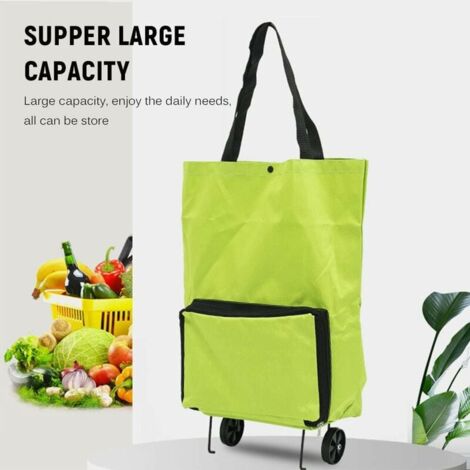 Grocery tote with wheels sale