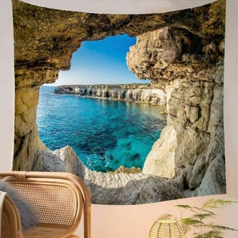 SHINING HOUSE Tapestry Home Decor Landscape Tapestry Living Room Bedroom Decoration Tapestry Magic Tapestry Curtain (Sea, 150130cm)