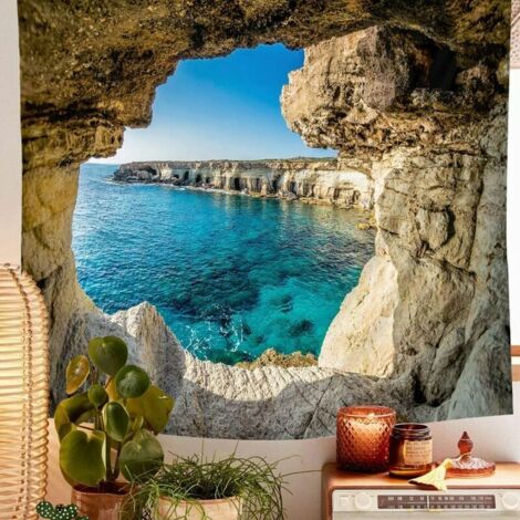SHINING HOUSE Tapestry Home Decor Landscape Tapestry Living Room Bedroom Decoration Tapestry Magic Tapestry Curtain (Sea, 150130cm)