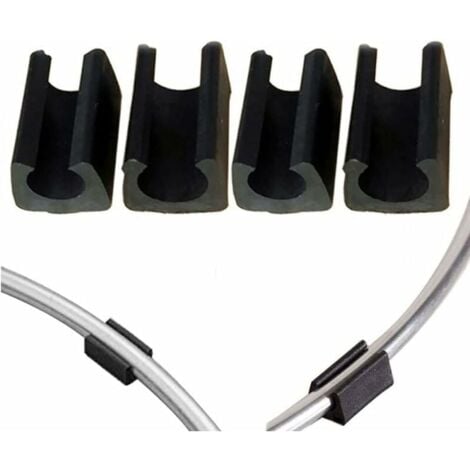 SHINING HOUSE Pack of 20 U Shape Plastic Chair Legs - 12mm Diameter - Black - For Steel Tubular Chairs