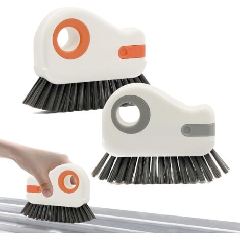 SHINING HOUSE Groove Cleaning Brush Window Brushes - 2 in 1 Multifunction Groove Rail Quick Cleaning Tool for Cleaning Windows for Kitchen Bathroom Corners Gaps, 2 Pieces