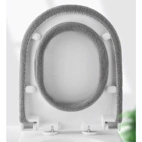 SHINING HOUSE 2pcs Toilet Seat Cover, Retractable Toilet Seat, Washable Toilet Warmer, Compatible with All Toilet Seats. (Taro Powder)
