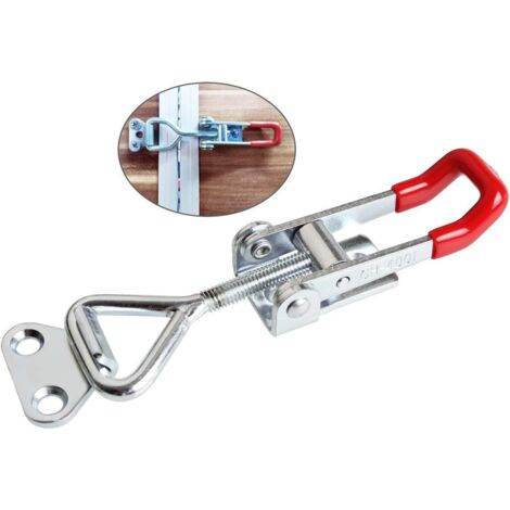 SHINING HOUSE Metal Carpenter's Toggle Clamps Lever Latch, Pack of 6 Quick Release Door Lock Clamp Latches (M)