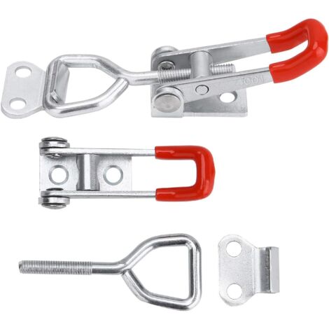 SHINING HOUSE Metal Carpenter's Toggle Clamps Lever Latch, Pack of 6 Quick Release Door Lock Clamp Latches (M)