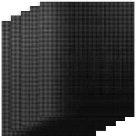 SHINING HOUSE Rare Pearl 5pcs Grilling Duration NO-Stick Barbecue Grill Mat Fridge Slide Pad Camping Mat Summer Garden Non Stick Camping (Black)