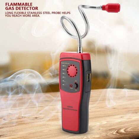 SHINING HOUSE Flammable Gas Leak Detector, Portable Gas Sniffer with Sound and Light Alarm for Detecting Methane, LPG, LNG, Fuel and Sewer Gas